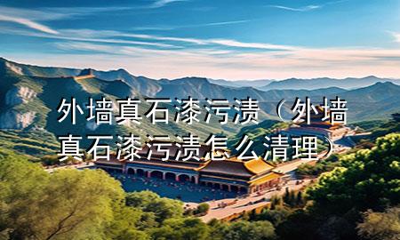 外墙真石漆污渍（外墙真石漆污渍怎么清理）