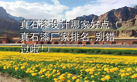 真石漆设计哪家好点（真石漆厂家排名,别错过啦!）