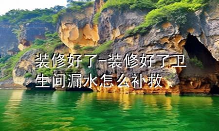 装修好了-装修好了卫生间漏水怎么补救