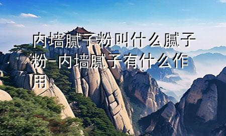 内墙腻子粉叫什么腻子粉-内墙腻子有什么作用