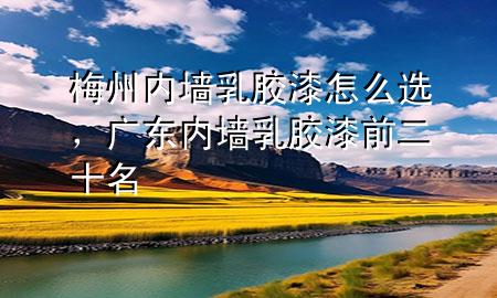 梅州内墙乳胶漆怎么选，广东内墙乳胶漆前二十名