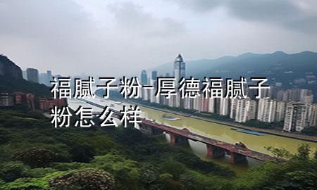 福腻子粉-厚德福腻子粉怎么样