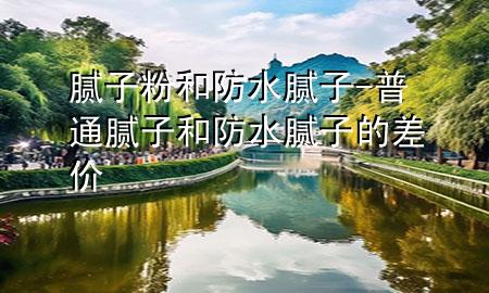 腻子粉和防水腻子-普通腻子和防水腻子的差价