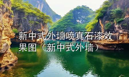 新中式外墙喷真石漆效果图（新中式 外墙）
