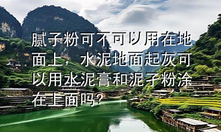 腻子粉可不可以用在地面上，水泥地面起灰可以用水泥膏和泥孑粉涂在上面吗?