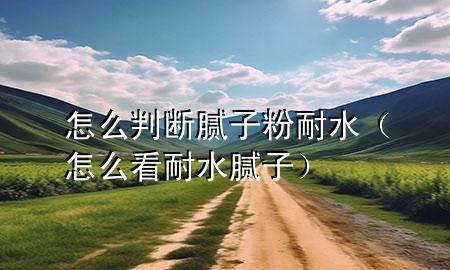怎么判断腻子粉耐水（怎么看耐水腻子）