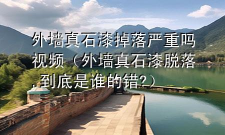 外墙真石漆掉落严重吗视频（外墙真石漆脱落,到底是谁的错?）