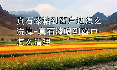 真石漆粘到窗户边怎么洗掉-真石漆喷到窗户怎么清理