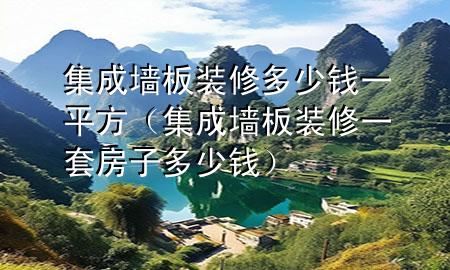 集成墙板装修多少钱一平方（集成墙板装修一套房子多少钱）