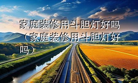 家庭装修用斗胆灯好吗（家庭装修用斗胆灯好吗）