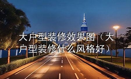 大户型装修效果图（大户型装修什么风格好）