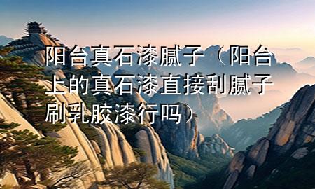 阳台真石漆腻子（阳台上的真石漆直接刮腻子刷乳胶漆行吗）