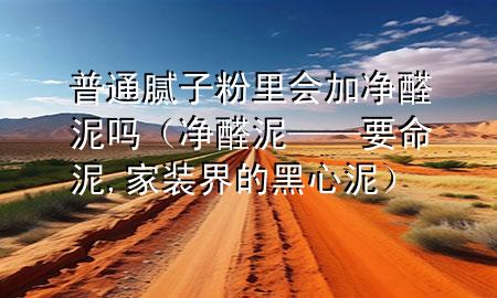 普通腻子粉里会加净醛泥吗（净醛泥——要命泥,家装界的黑心泥）