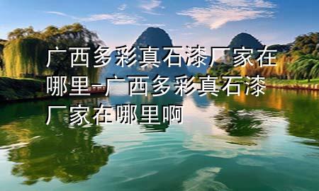 广西多彩真石漆厂家在哪里-广西多彩真石漆厂家在哪里啊