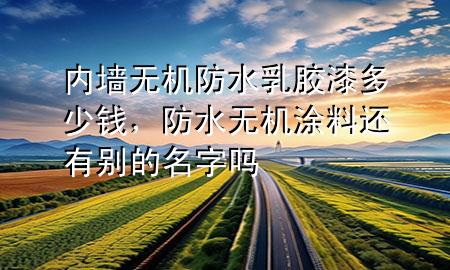 内墙无机防水乳胶漆多少钱，防水无机涂料还有别的名字吗