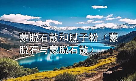 蒙脱石散和腻子粉（蒙脱石与蒙脱石散）
