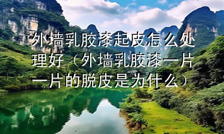 外墙乳胶漆起皮怎么处理好（外墙乳胶漆一片一片的脱皮是为什么）