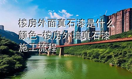 楼房外面真石漆是什么颜色-楼房外墙真石漆施工流程
