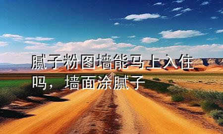 腻子粉图墙能马上入住吗，墙面涂腻子