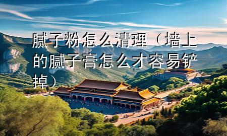 腻子粉怎么清理（墙上的腻子膏怎么才容易铲掉）