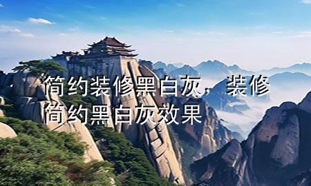简约装修黑白灰，装修简约黑白灰效果