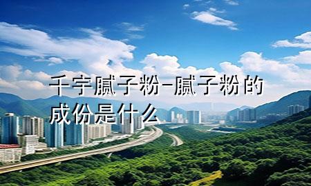 千宇腻子粉-腻子粉的成份是什么