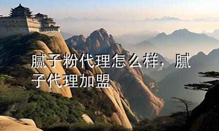 腻子粉代理怎么样，腻子代理加盟