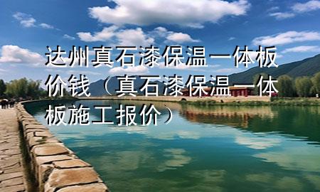 达州真石漆保温一体板价钱（真石漆保温一体板施工报价）