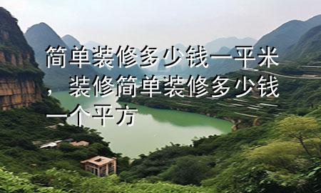 简单装修多少钱一平米，装修简单装修多少钱一个平方