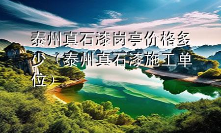泰州真石漆岗亭价格多少（泰州真石漆施工单位）