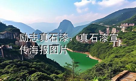 励志真石漆，真石漆宣传海报图片