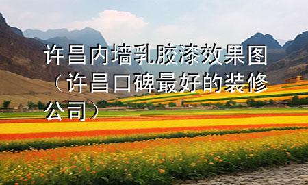 许昌内墙乳胶漆效果图（许昌口碑最好的装修公司）