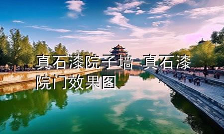 真石漆院子墙-真石漆院门效果图