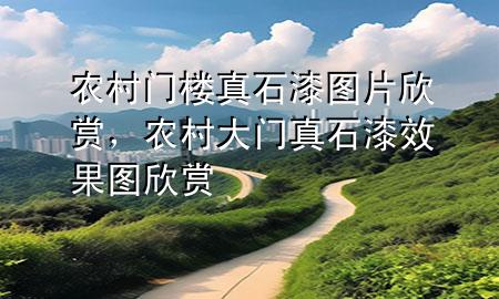 农村门楼真石漆图片欣赏，农村大门真石漆效果图欣赏