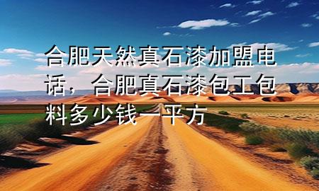 合肥天然真石漆加盟电话，合肥真石漆包工包料多少钱一平方
