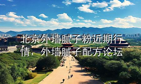 北京外墙腻子粉近期行情，外墙腻子配方论坛