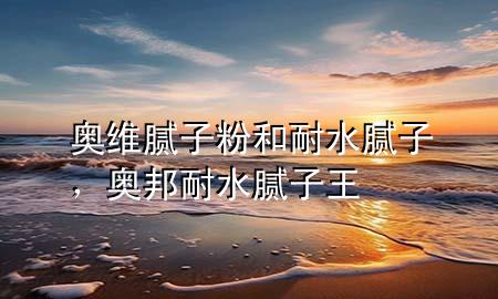 奥维腻子粉和耐水腻子，奥邦耐水腻子王