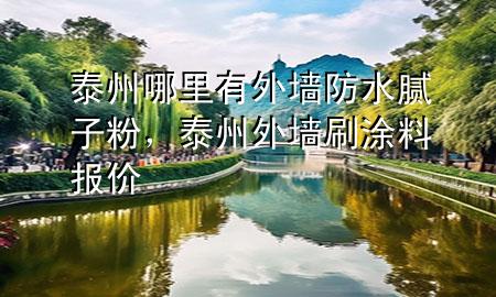 泰州哪里有外墙防水腻子粉，泰州外墙刷涂料报价