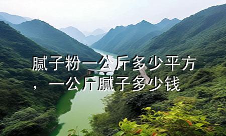 腻子粉一公斤多少平方，一公斤腻子多少钱
