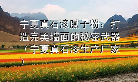 宁夏真石漆腻子粉：打造完美墙面的秘密武器（宁夏真石漆生产厂家）