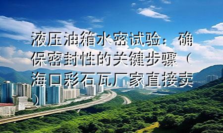 液压油箱水密试验：确保密封性的关键步骤（海口彩石瓦厂家直接卖）