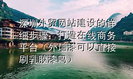 深圳外贸网站建设的详细步骤：打造在线商务平台（外墙漆可以直接刷乳胶漆吗）