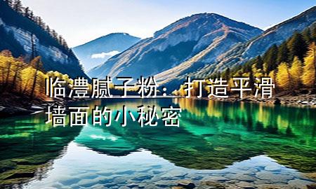 临澧腻子粉：打造平滑墙面的小秘密