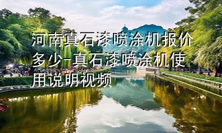 河南真石漆喷涂机报价多少-真石漆喷涂机使用说明视频