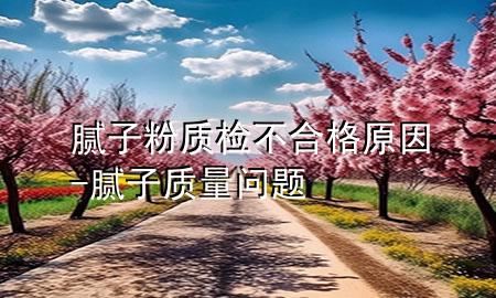 腻子粉质检不合格原因-腻子质量问题