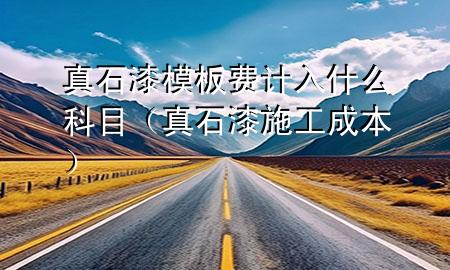 真石漆模板费计入什么科目（真石漆施工成本）