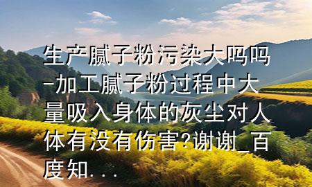 生产腻子粉污染大吗吗-加工腻子粉过程中大量吸入身体的灰尘对人体有没有伤害? 谢谢_百度知...