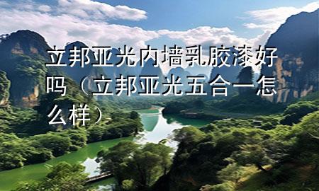 立邦亚光内墙乳胶漆好吗（立邦亚光五合一怎么样）