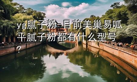yg腻子粉-目前美巢易呱平腻子粉都有什么型号?