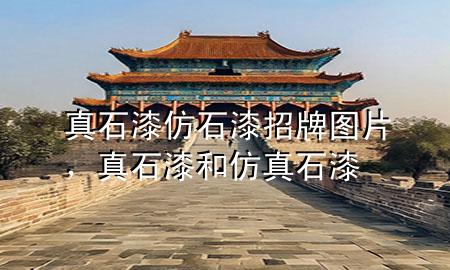 真石漆仿石漆招牌图片，真石漆和仿真石漆